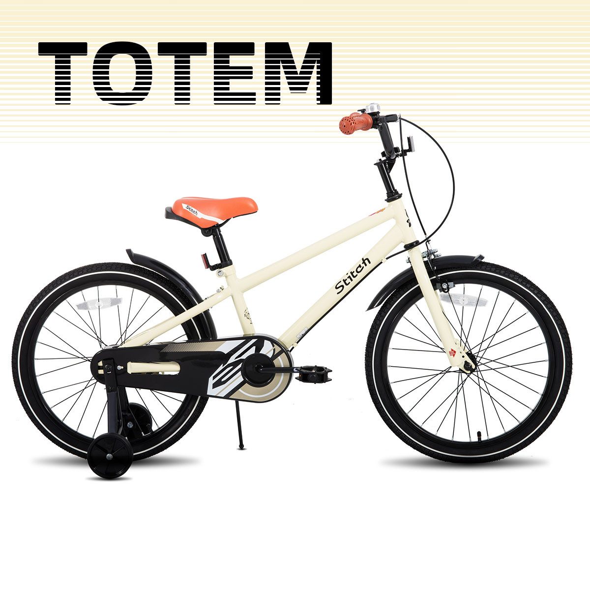 JOYSTAR Kinderfahrrad Totem 12/14/16/18/20 Zoll Kinderfahrrad für 3-13 jährige Jungen, mit Stützräder, Kotflügel, Front and rear dual brakes, Reflektorplatte – Bild 2 von 5