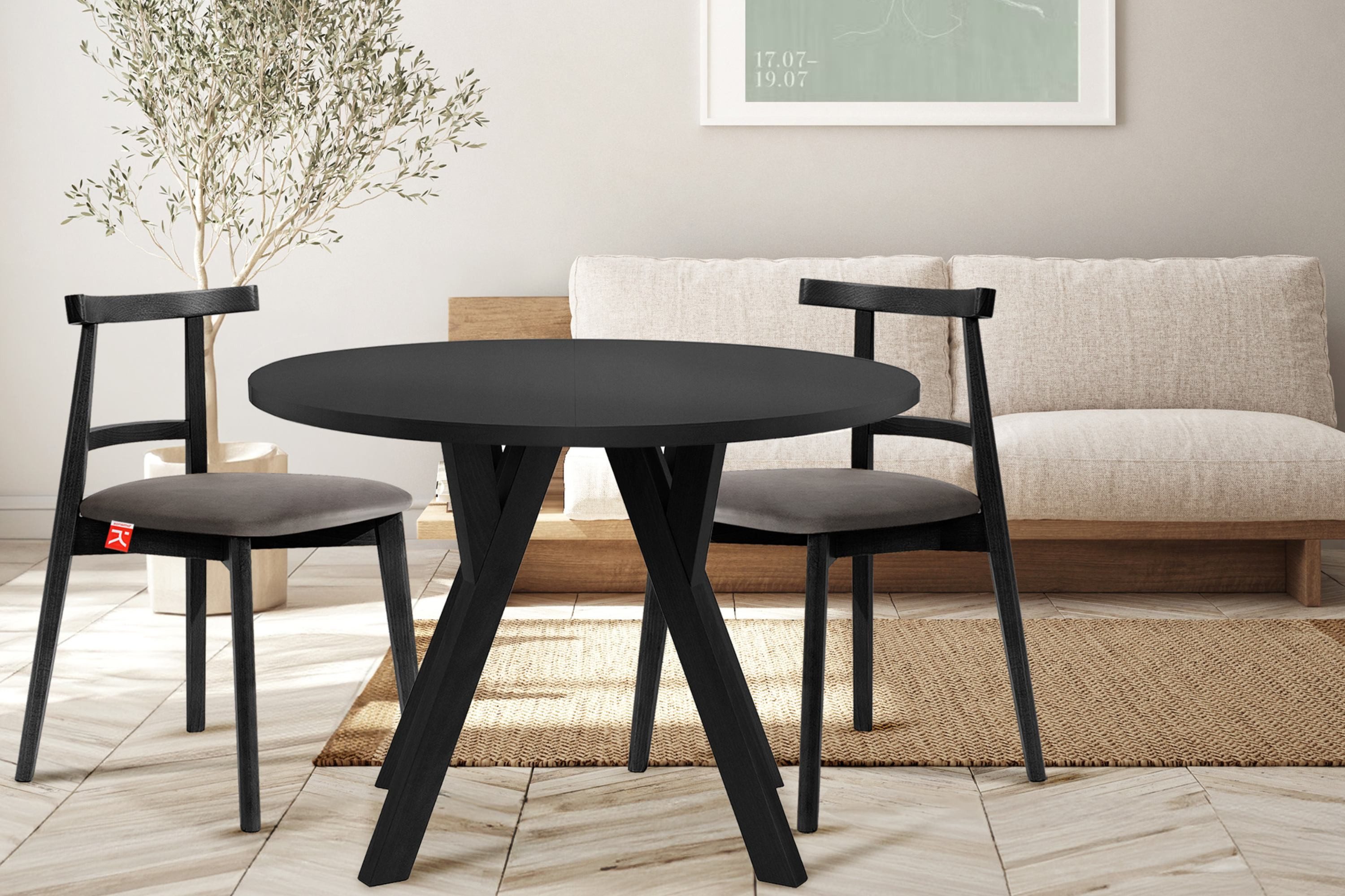 KONSIMO® Esstisch INDAGA Esszimmertisch Ausziehbar Rund, günstig online kaufen