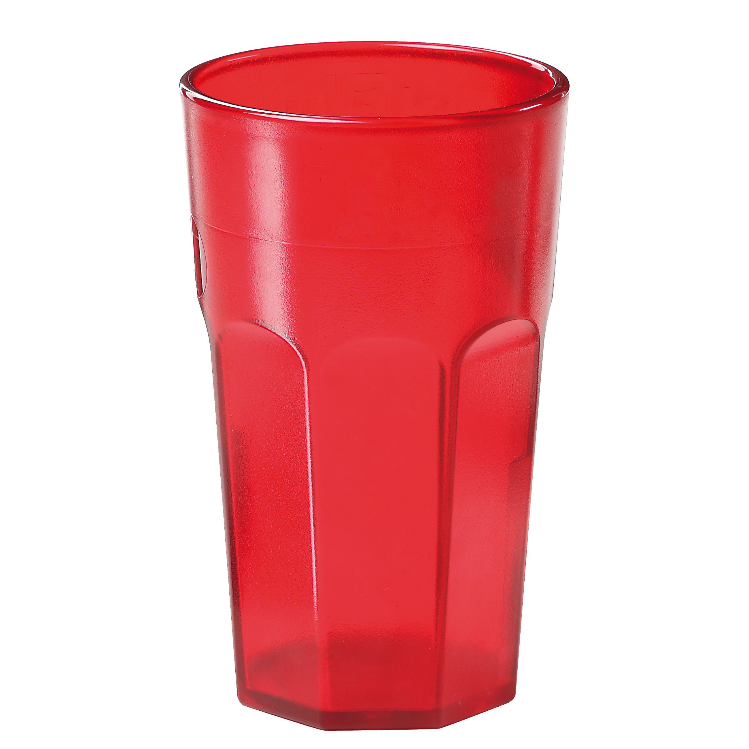 mehrweg.pro Mehrwegbecher Trinkbecher "Caipi", 10-tlg., Kunststoff, (Sparset, PS 10) trend-rot