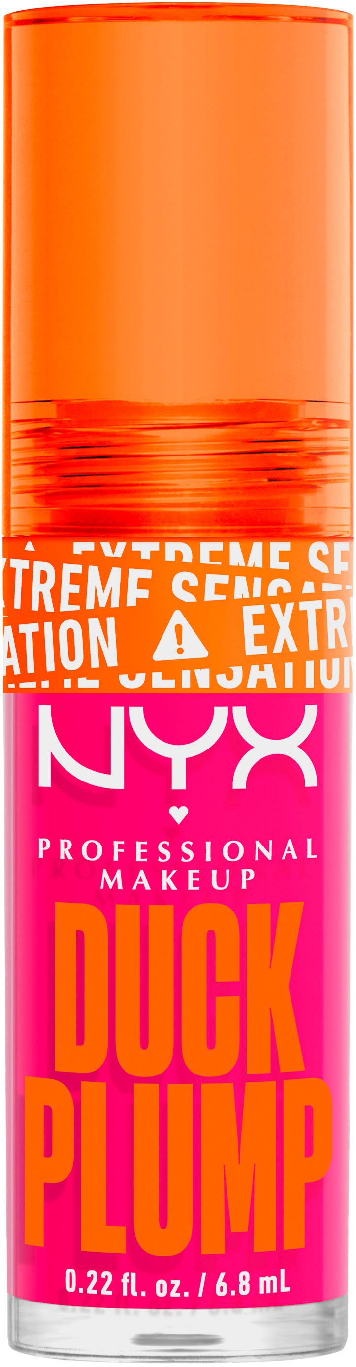 NYX PROFESSIONAL MAKEUP Lipgloss DUCK PLUMP LIP LACQUER, sofortiger Schmollmund-Effekt dank Kollagenpeptiden