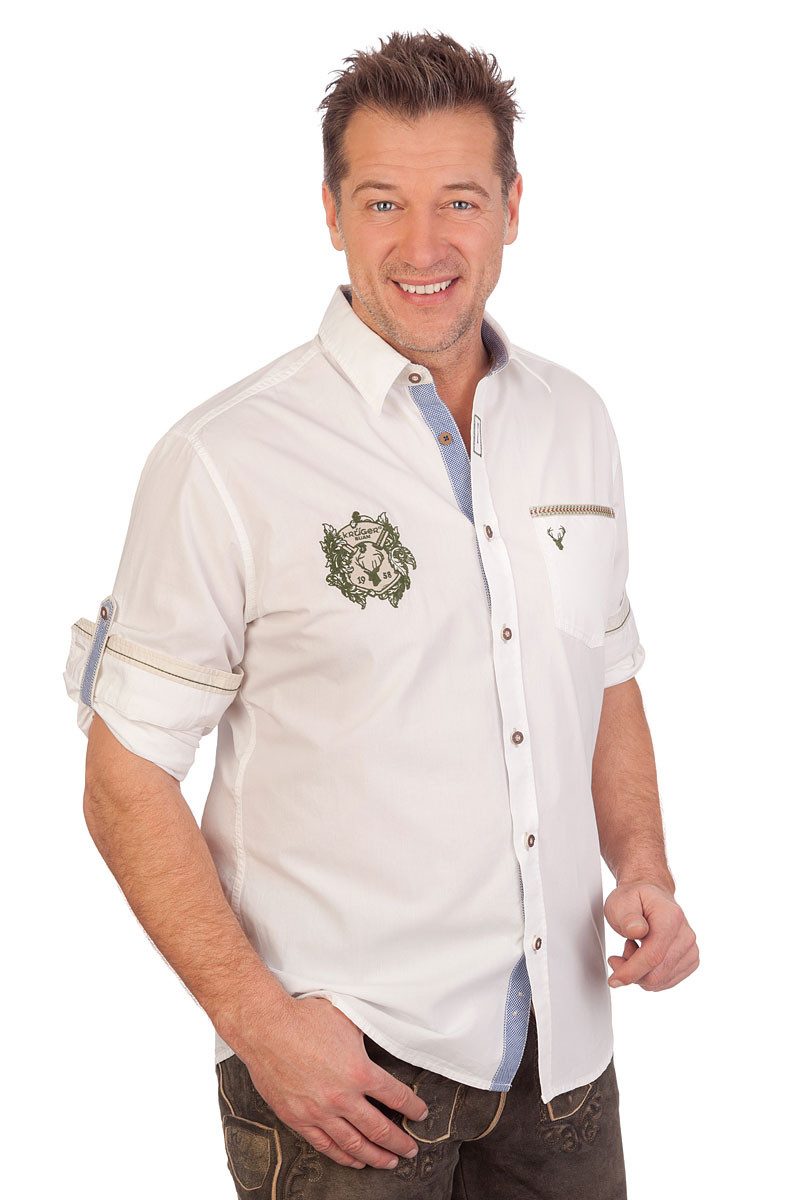 KRÜGER BUAM Trachtenhemd Trachtenhemd - ARNE - weiß