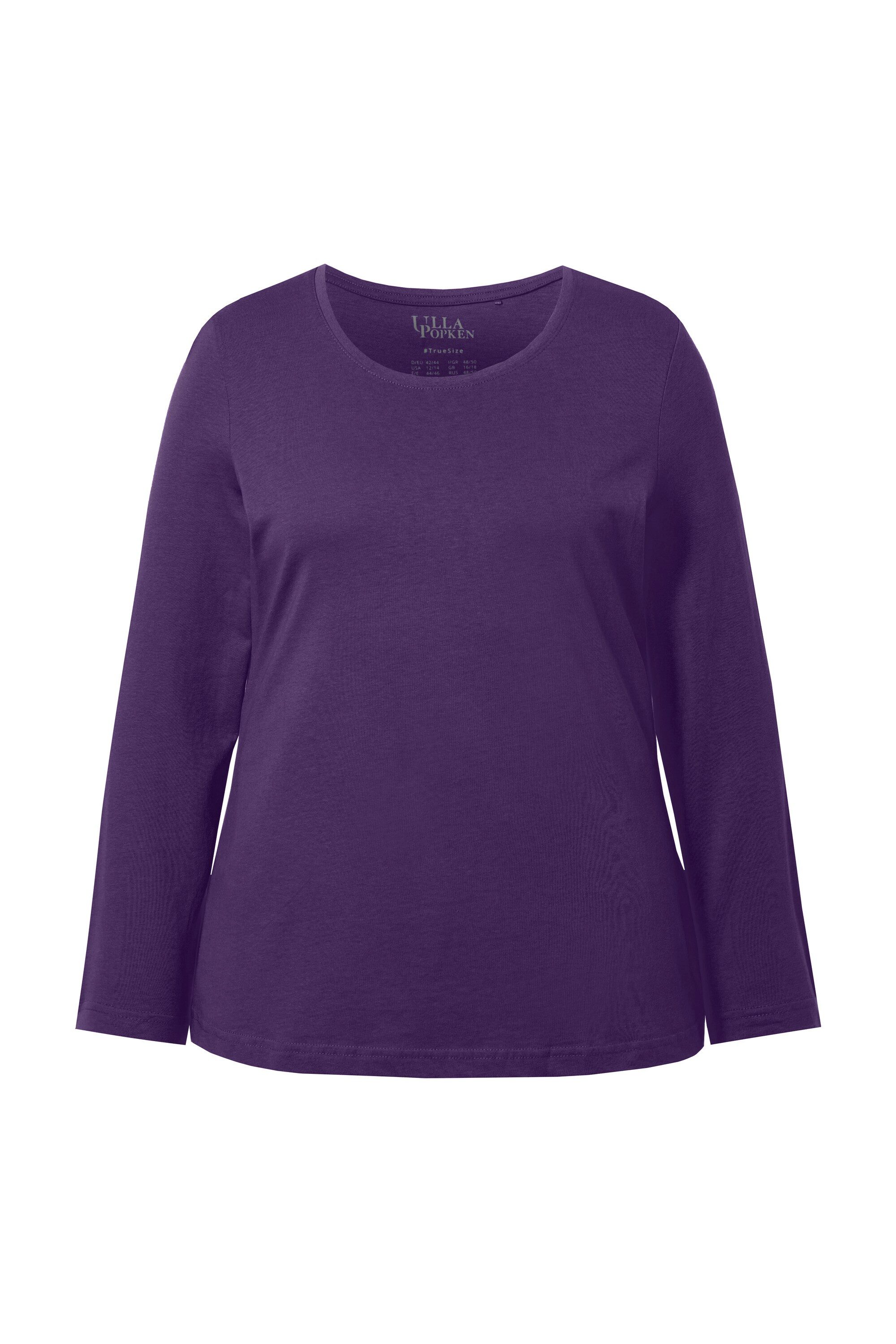Ulla Popken T-Shirt bis 64 Oberteil Langarmshirt Basic Langarm günstig online kaufen