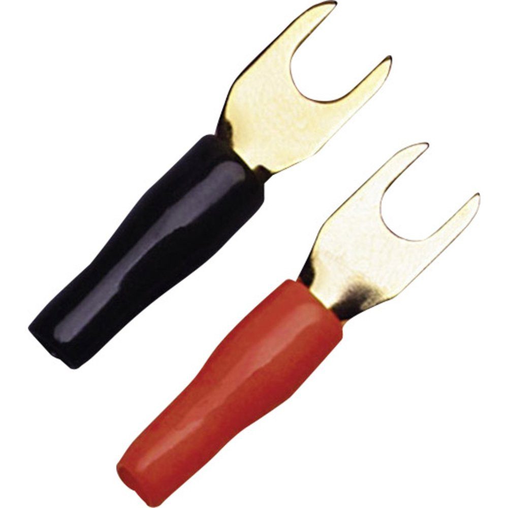 SinusLive Kabelzubehör Sinuslive KSI-4P10 Gabelkabelschuh 4 mm² Loch-Ø=5 mm Teilisoliert Sc, (KSI-4P10)