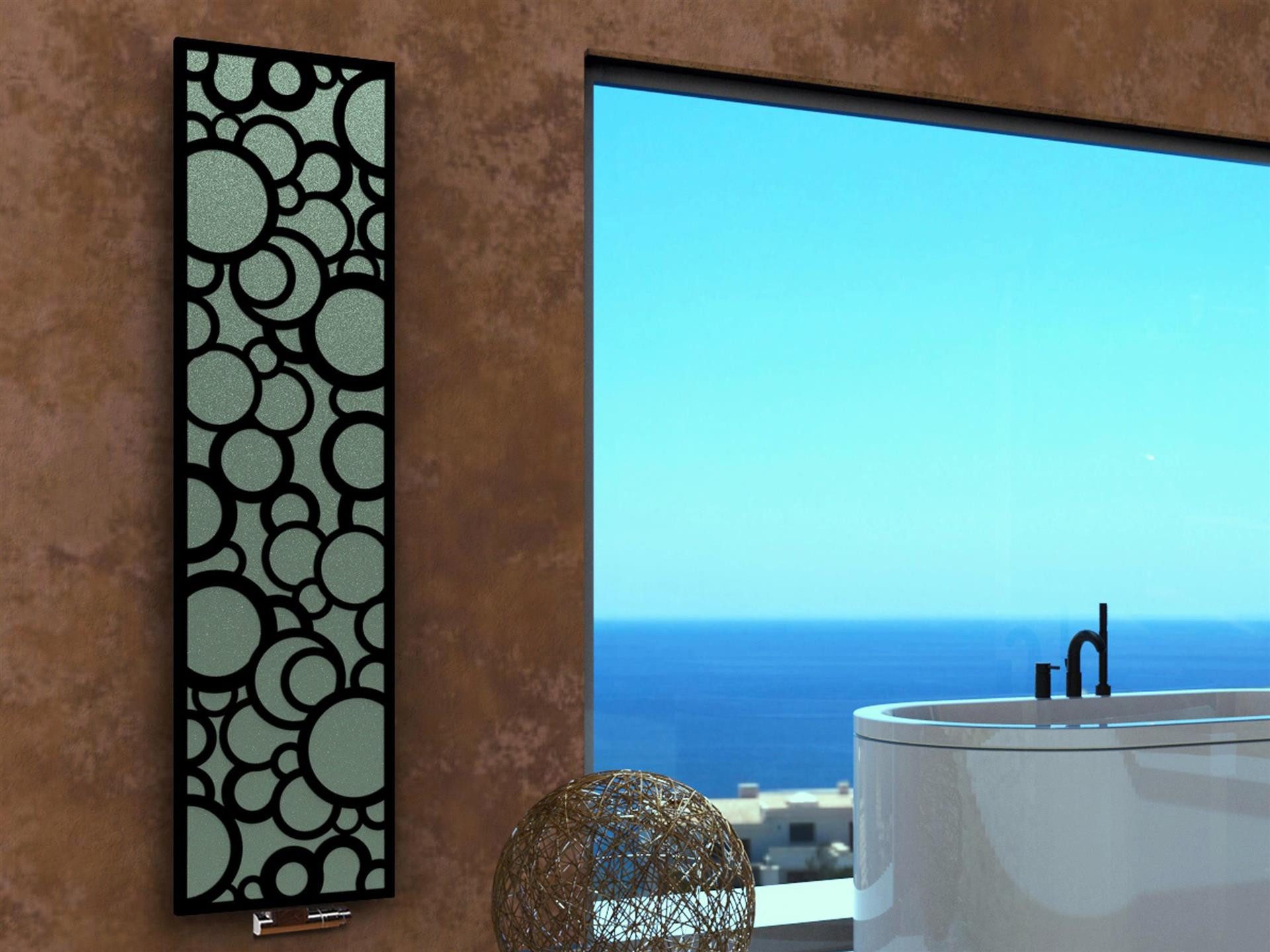 Szagato Badheizkörper BADHEIZKÖRPER Design Kreta 3 180x47cm 1118 Watt anthrazit / schwarz, 5 Jahre Garantie, Made in Germany