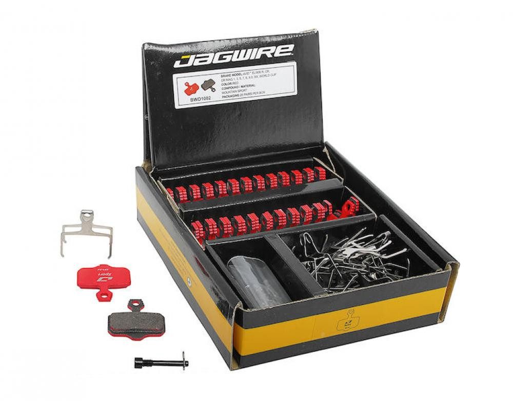 Jagwire Scheibenbremse Jagwire Bremsbeläge Disc Sport Semi-Metallic Werkstattverpackung Rot -