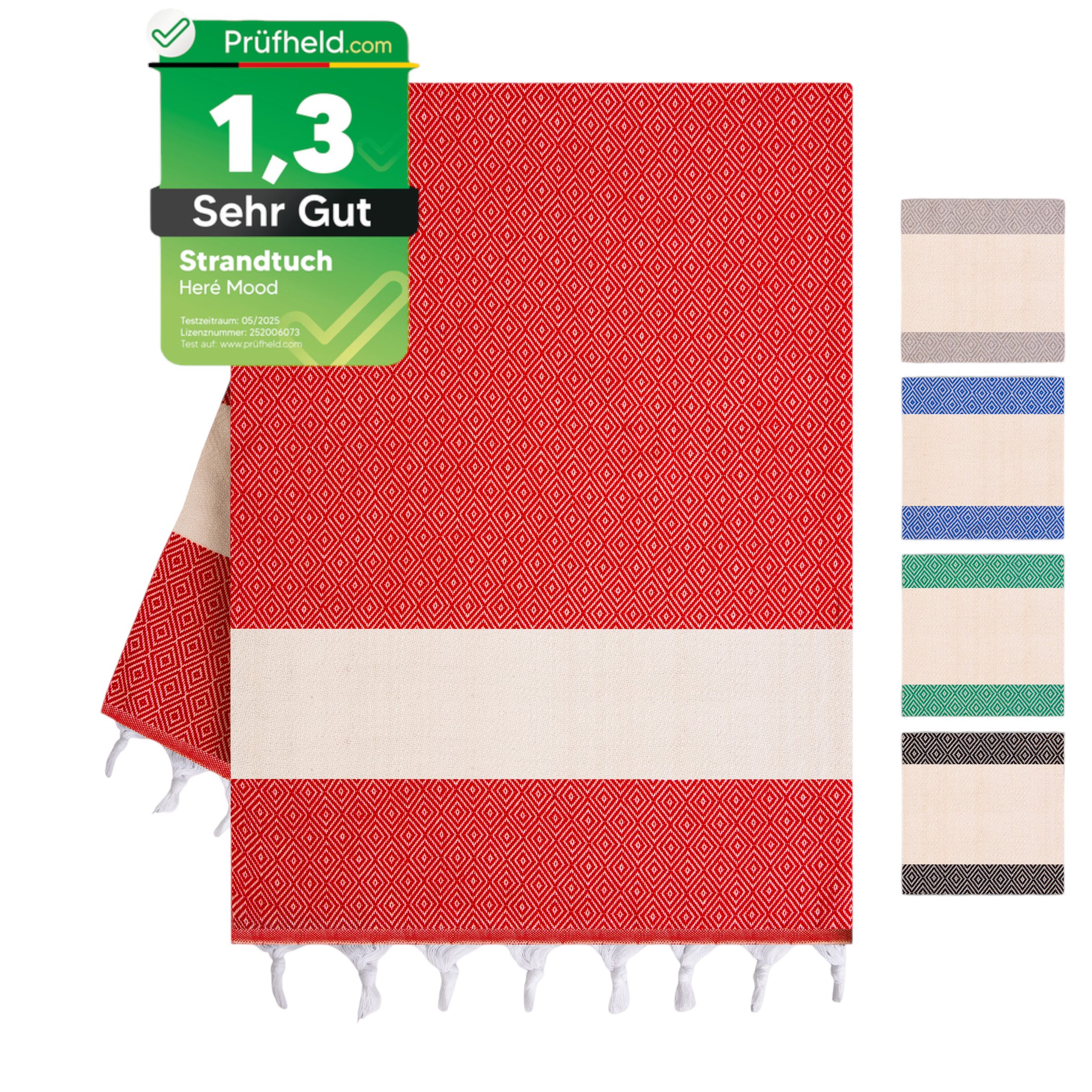 herémood Strandtuch Strandtuch Damen Herren, Badetuch Handtuch XXL, Geschenke für Frauen, [Test SEHR GUT, Note 1.1] (schnelltrocknend & saugstark, Sehr Gut getestet, 1er & 2er-Set, ideal für Strand, Sauna & Wellness – Rosa, 1-St)