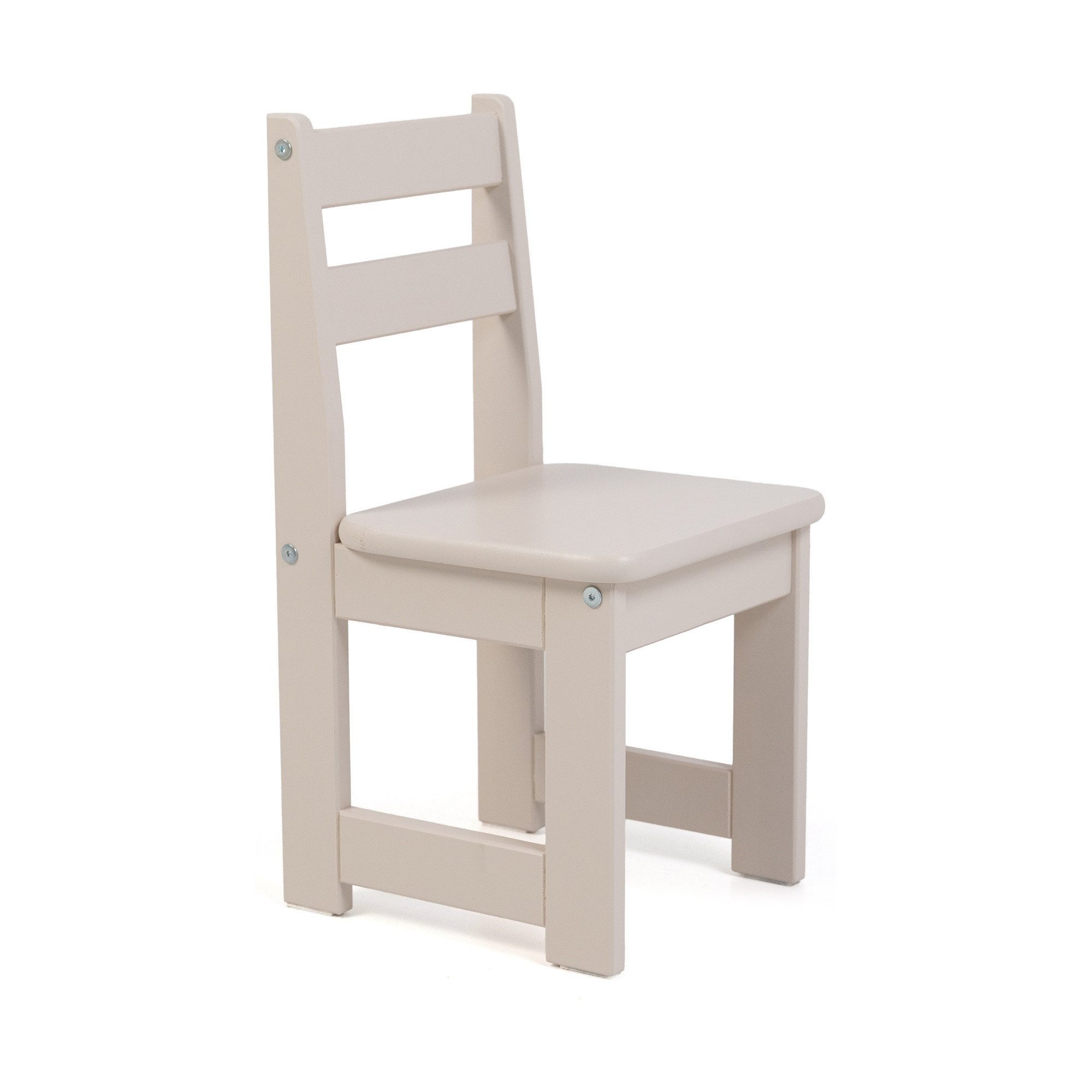 Raumhirsch Furniture Kinderstuhl Universeller Kinderstuhl aus Massivholz in Weiß (Maße: 29 x 31 x 57 cm (Einfache Montage, massives Kiefernholz), Ideal zum Spielen, Malen, Basteln und Lesen, Sitzhöhe 29 cm