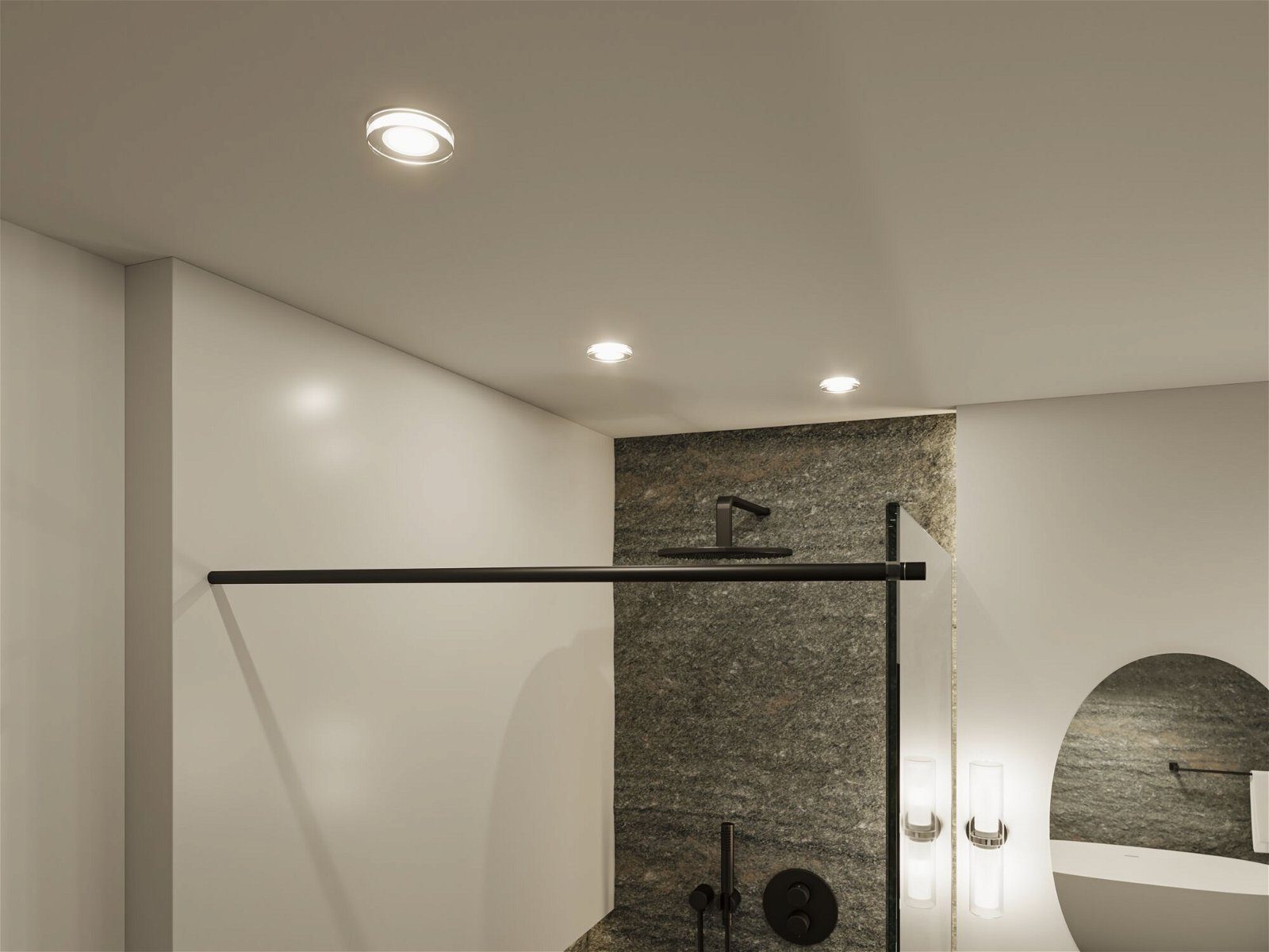 Bathroom Chrom Selection IP44 Glas/Metall, 230V ohne Paulmann E14 max. Leuchtmittel, Luena Wandleuchte 2x20W