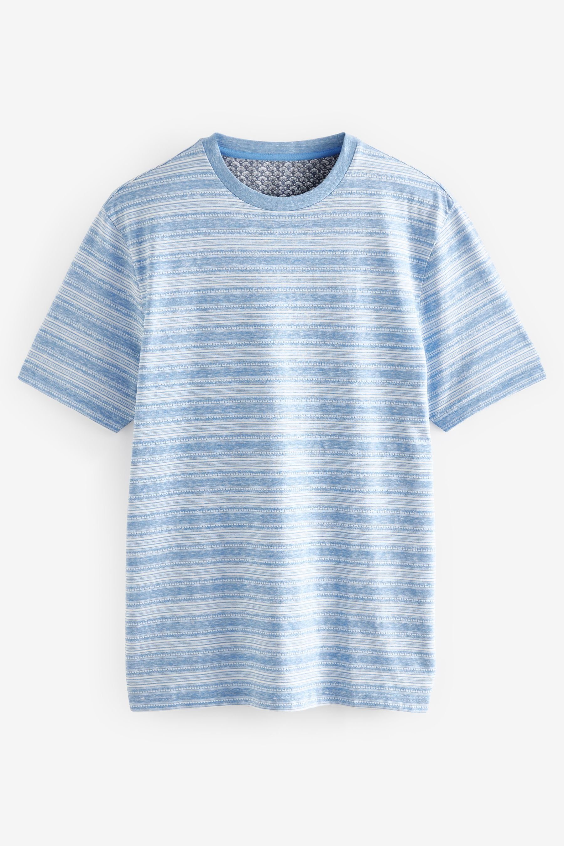 Next T-Shirt Gestreiftes T-Shirt (1-tlg) Blue