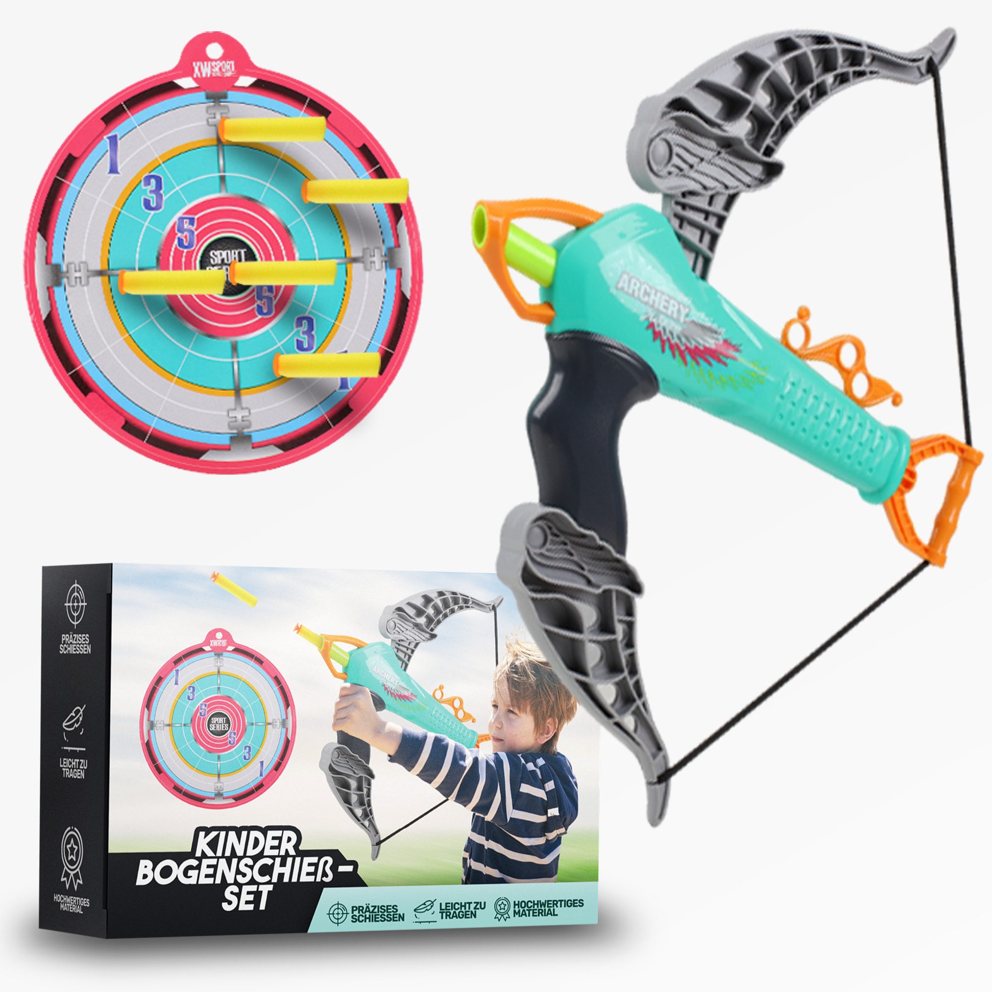 Bogenkönig Kinderbogenset Pfeil und Bogen Kinder Spielzeug Set