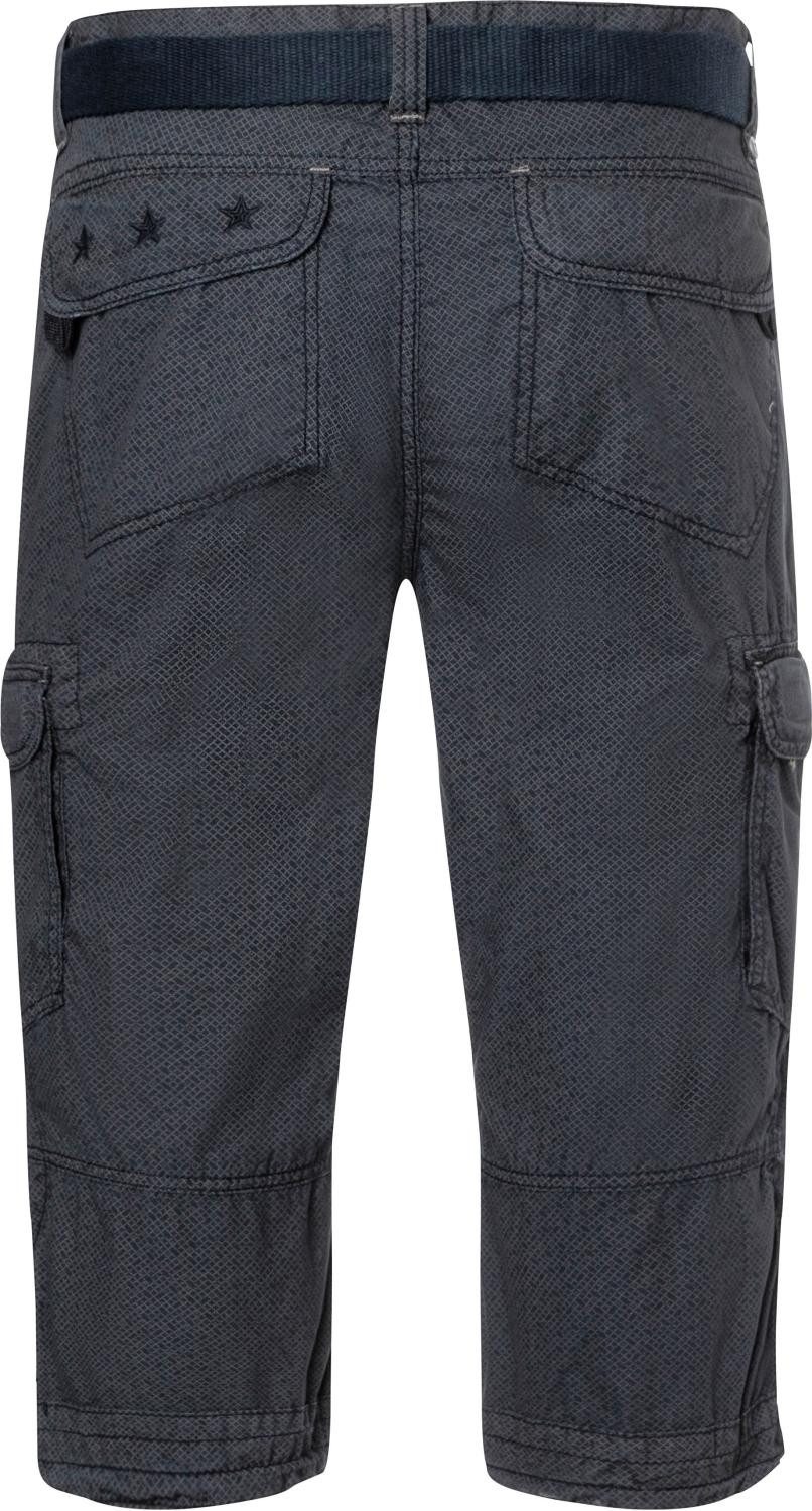 TIMEZONE Cargoshorts 3/4 Cargo loose fit Mid Waist Pants für Herren Baumwolle Normal Fit unifarben atmungsaktiv Reißverschluss – Bild 2 von 2