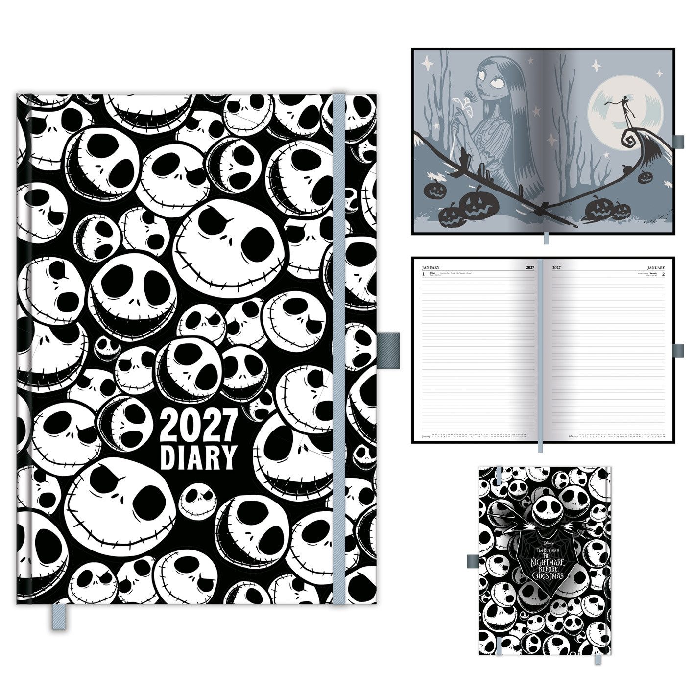 Wandkalender Nightmare before Christmas - Buchkalender 2027