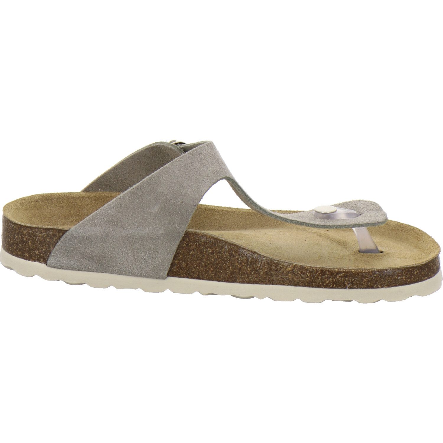 AFS-Schuhe 210786 Zehentrenner Pantolette für Damen mit Fußbett, bequeme Sandalen aus Leder