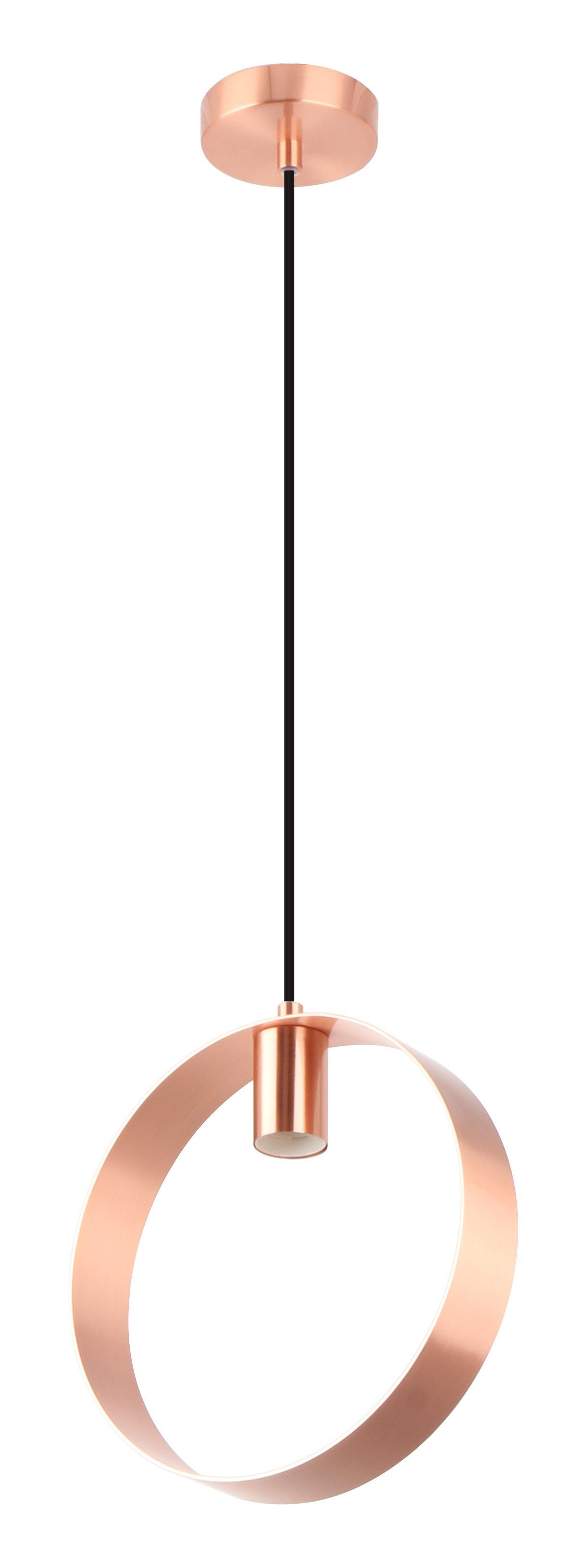 LED Universum LED Pendelleuchte 40W Fassung, rose 25cm, gold, max "Maya" Ø E27