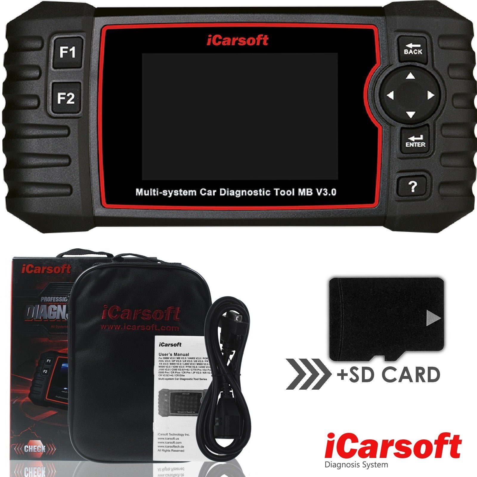 OBD2-Diagnosegerät MB V3.0 Auslesen, Wartung und Service für Mercedes, Sprinter, Smart