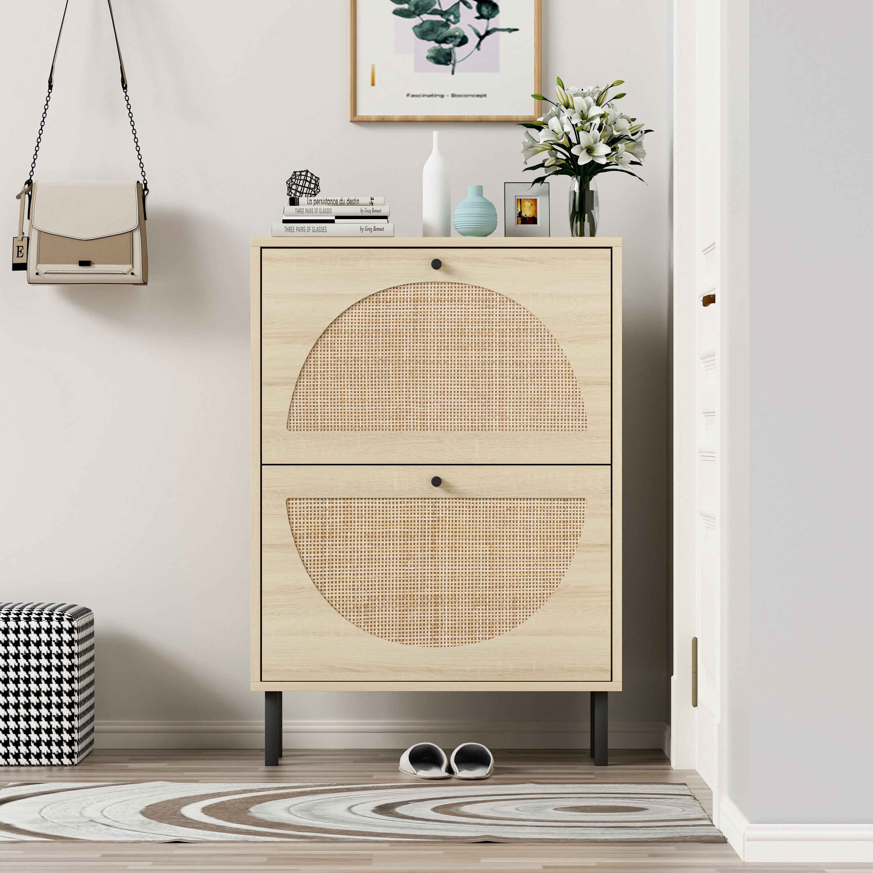 BlingBin Schuhschrank Schuhkommode mit Rückwand, Sideboard günstig online kaufen