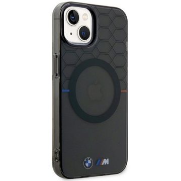 BMW Handyhülle Case iPhone 14 Silikon Tricolor MagSafe kompatibel 6,1 Zoll, Kantenschutz