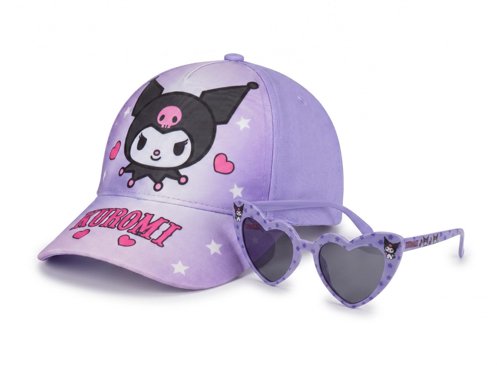 Hello Kitty Baseball Cap Hello Kitty Kuromi Kinder Basecap Baseball Kappe und Sonnenbrille (2-St) Gr. 52 bis 54
