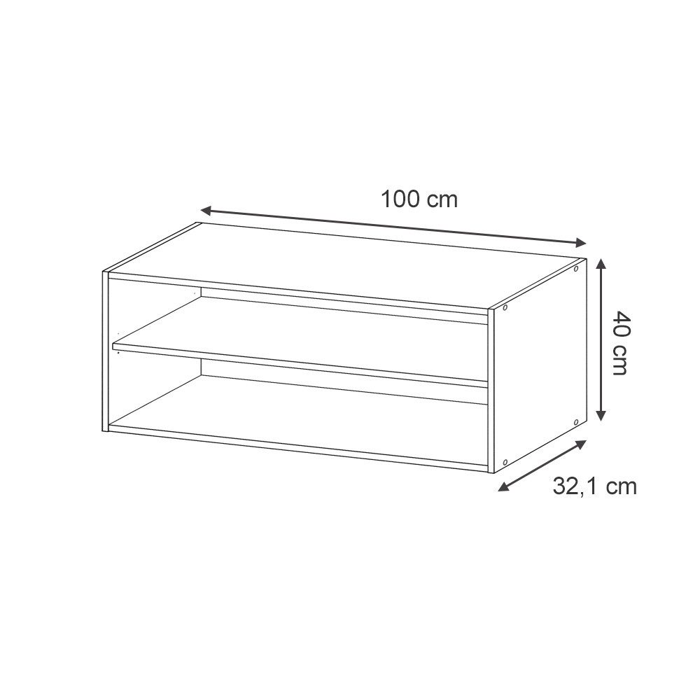 Vicco Hängeschrank Fame-Line, Anthrazit/Anthrazit, 100 cm (1-St)