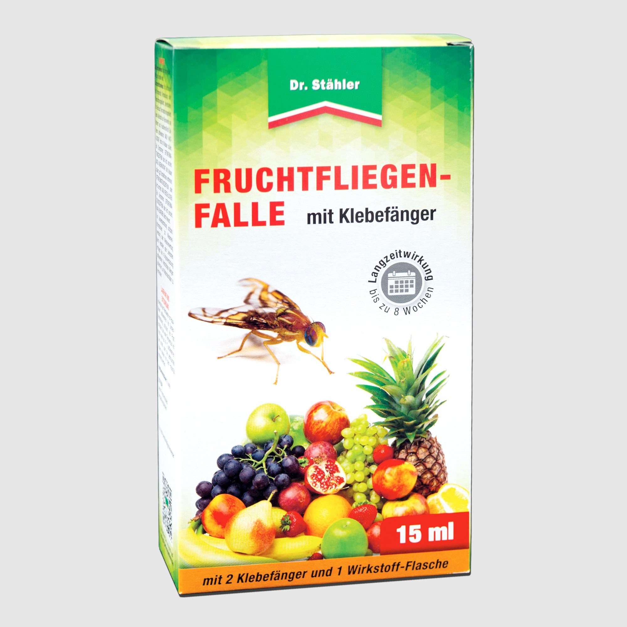 Insektenfalle Fruchtfliegenfalle mit Klebefänger - Lockstoff gegen Fruchtfliegen