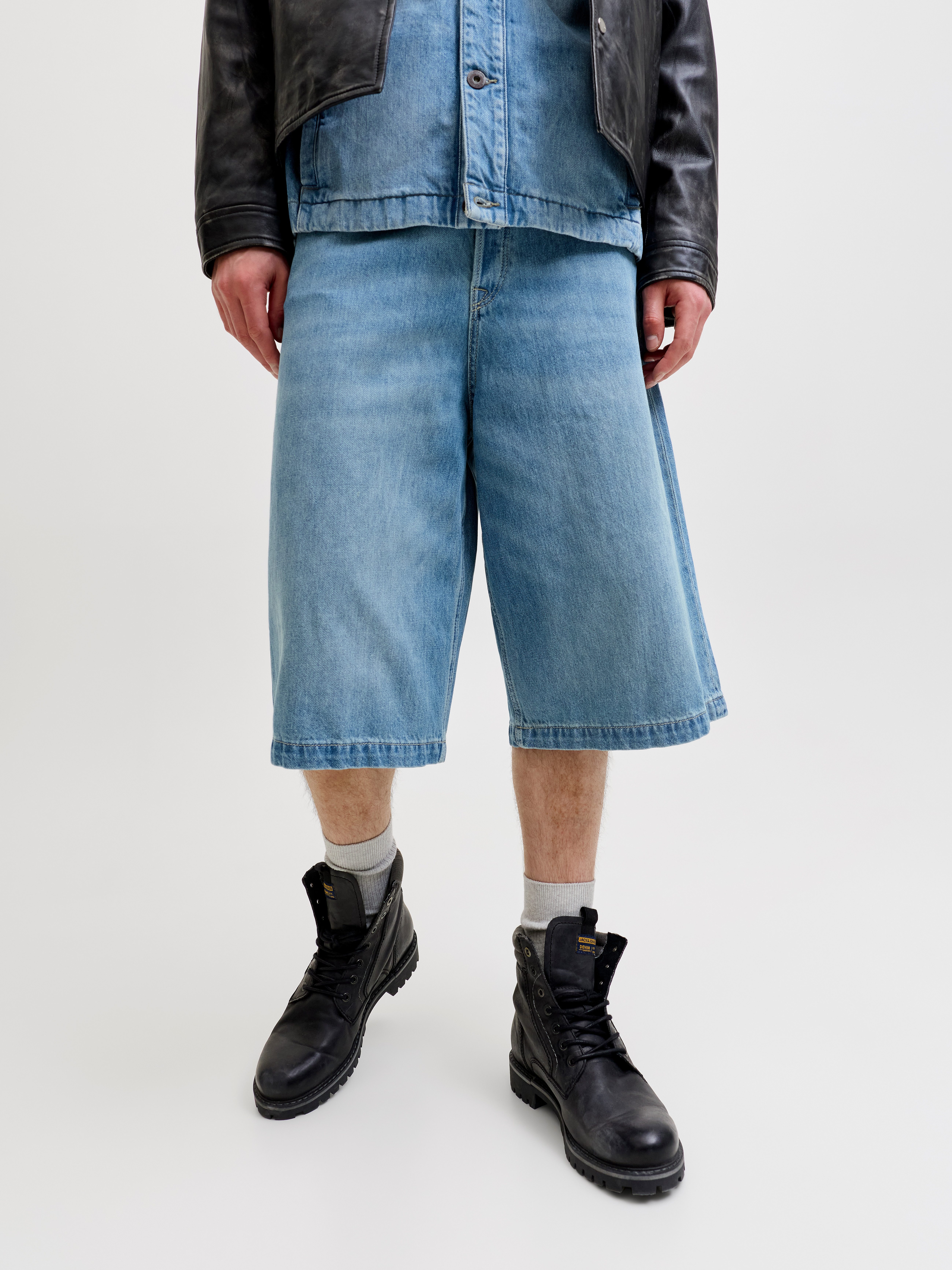 Jack & Jones Jeansbermudas JJIBILLY JJLUCA JORTS AKM 793 LN Baumwolle