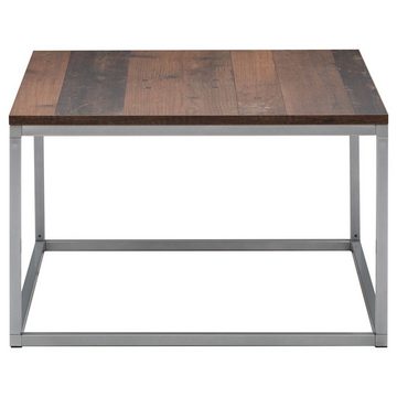 CARO-Möbel Couchtisch NOVY, Couchtisch Beistell Tisch Industrial design 67 x 67 cm, Old Style/grau