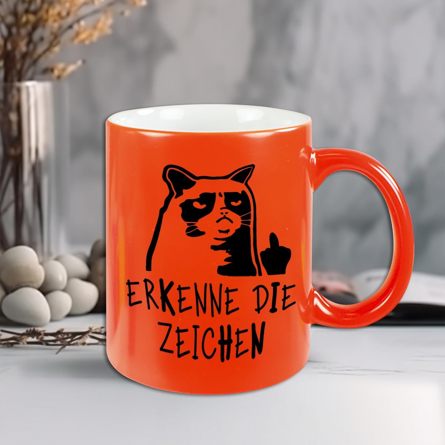 Hustling Sharks Tasse Hustling Sharks® Verschiedenfarbige Neon Tassen - Erkenne die Zeichen!, 330 ml