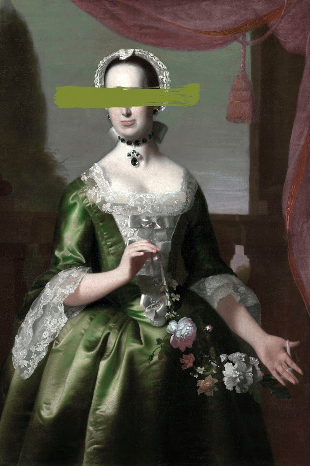 queence Acrylglasbild Frau mit Farbklecks, Bilder von Frauen, Formen, Frau, Gemälde, Historische Persönlichkeiten, Kunst, Fine Art-Print in Galeriequalität