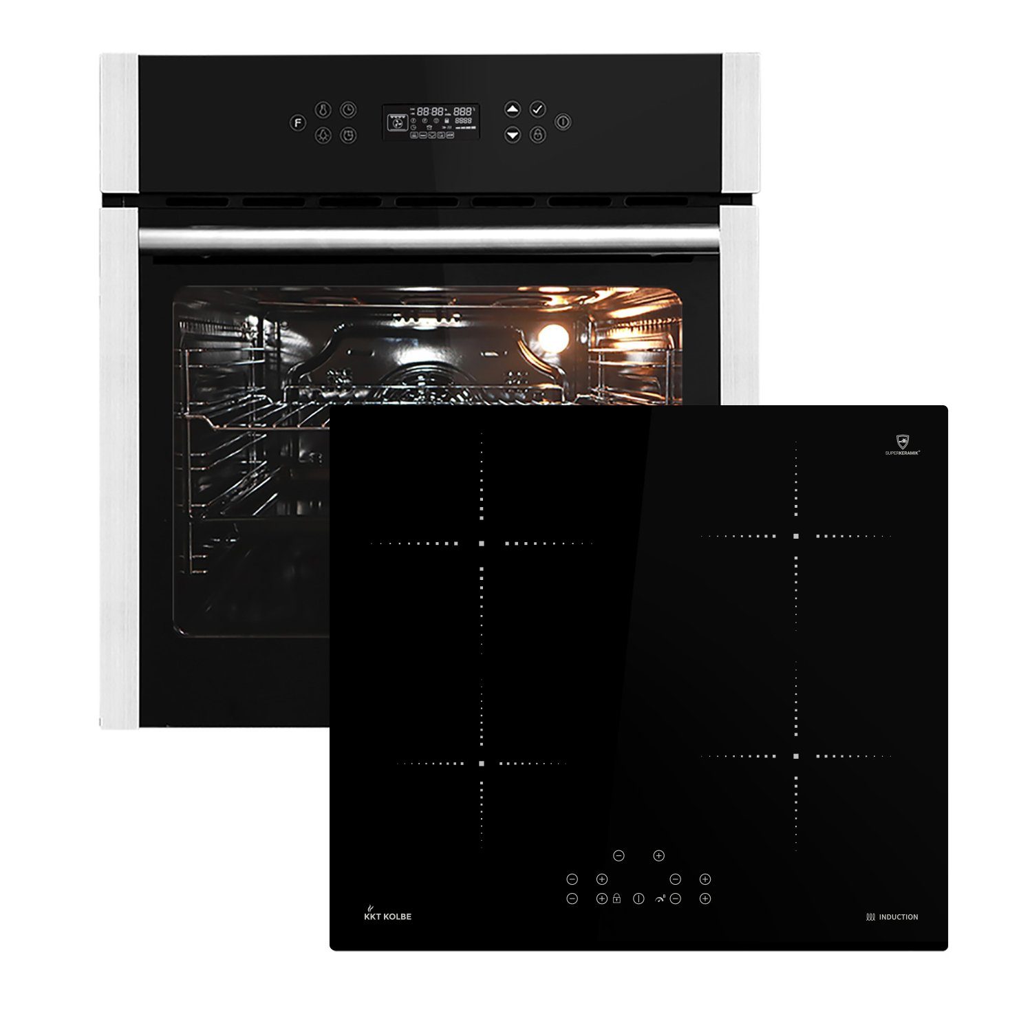 KKT KOLBE Backofen-Set KKT KOLBE Backofen und Induktionskochfeld SET8313IH59RL, mit keines, 60cm Einbau-Backofen EB8313ED + 59cm Induktionskochfeld IH5900RL