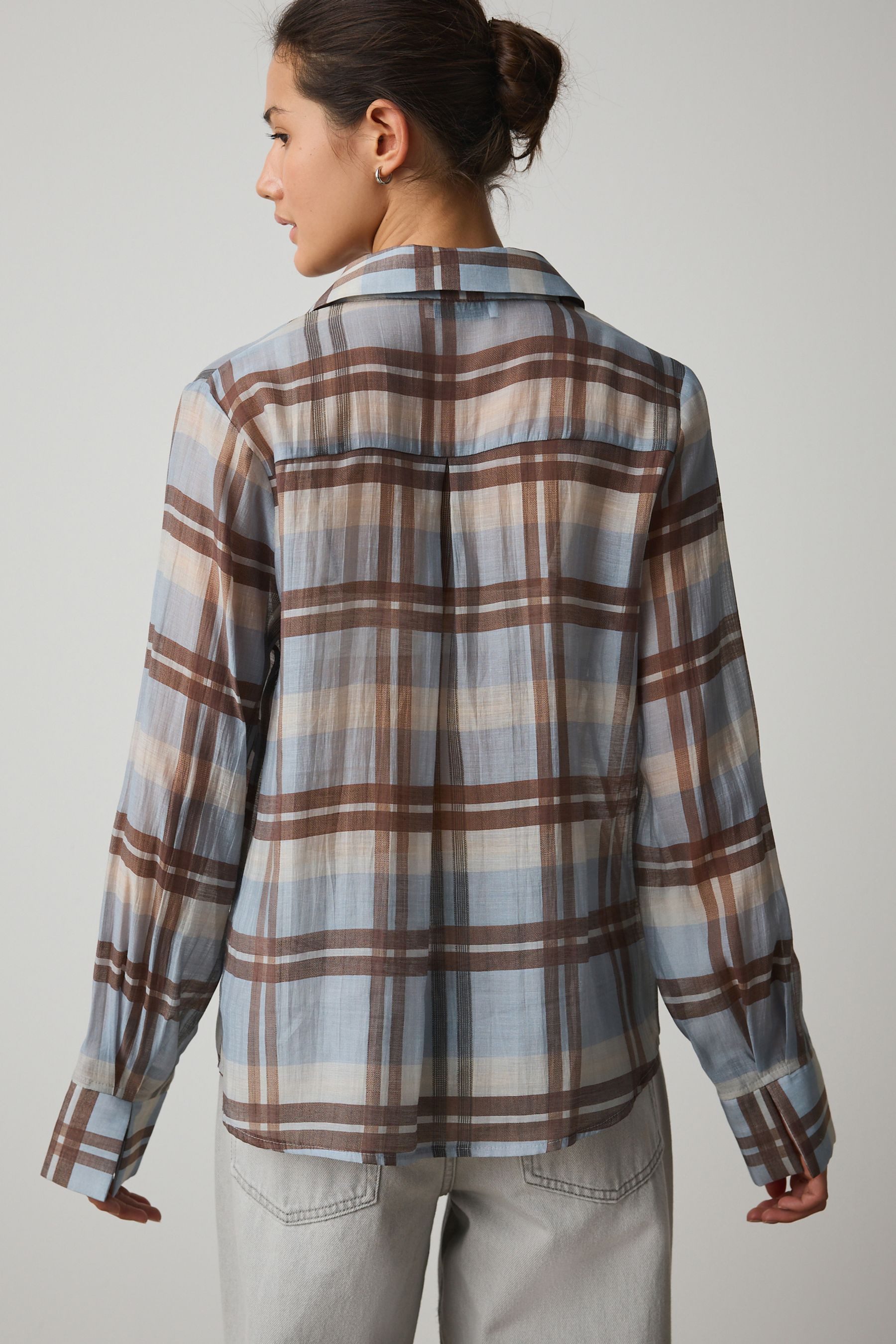 Next Hemdbluse Transparente Bluse (1-tlg)