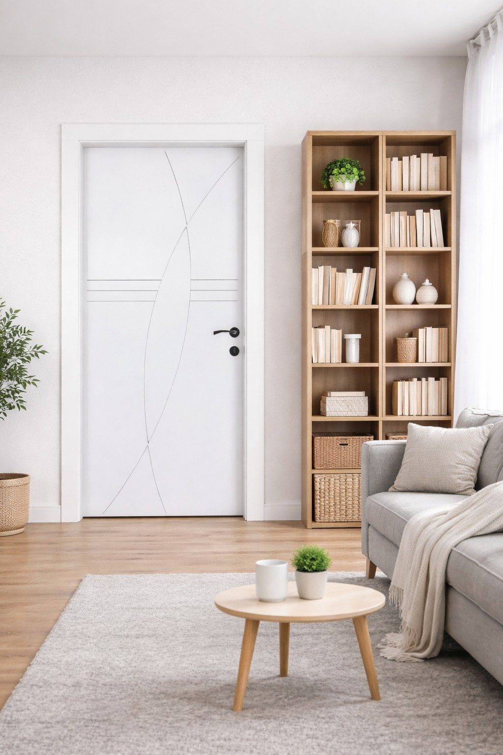 Xlmoebel Zimmertür Moderne lackierte Holztür in Weiß für Ihr Zuhause, Made in Europa