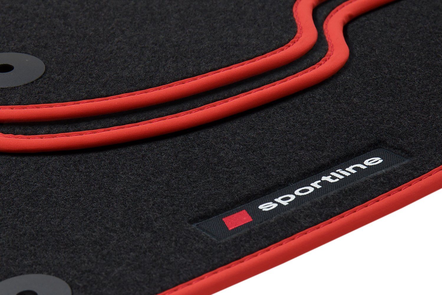 teileplus24 Auto-Fußmatten PV103 Velours Fußmatten Set kompatibel mit Audi A4 B8 8K 2008-2015 Rot