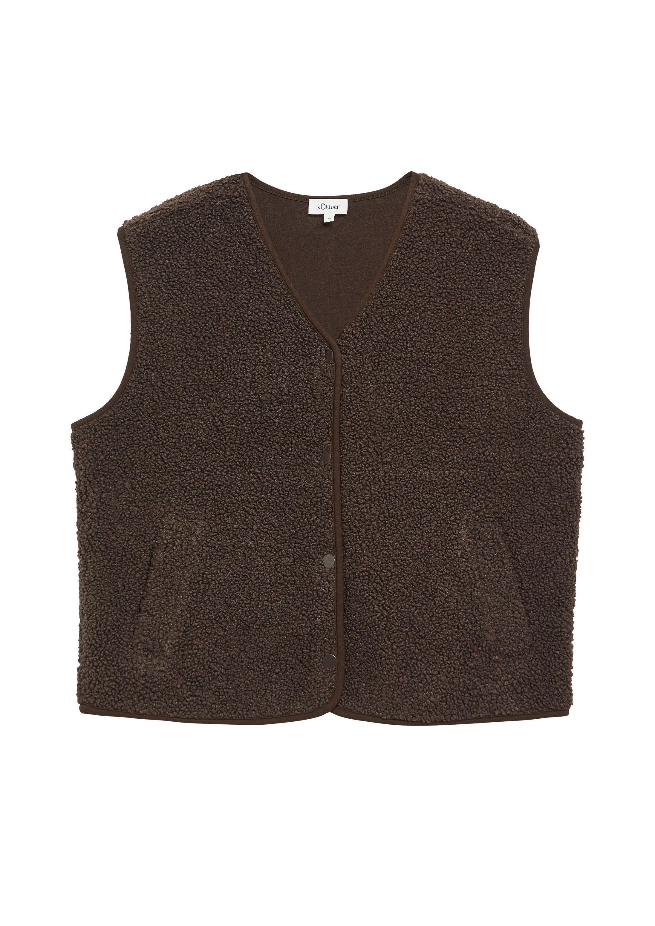 s.Oliver Funktionsweste Indoor-Weste Teddy-Weste im Relaxed Fit