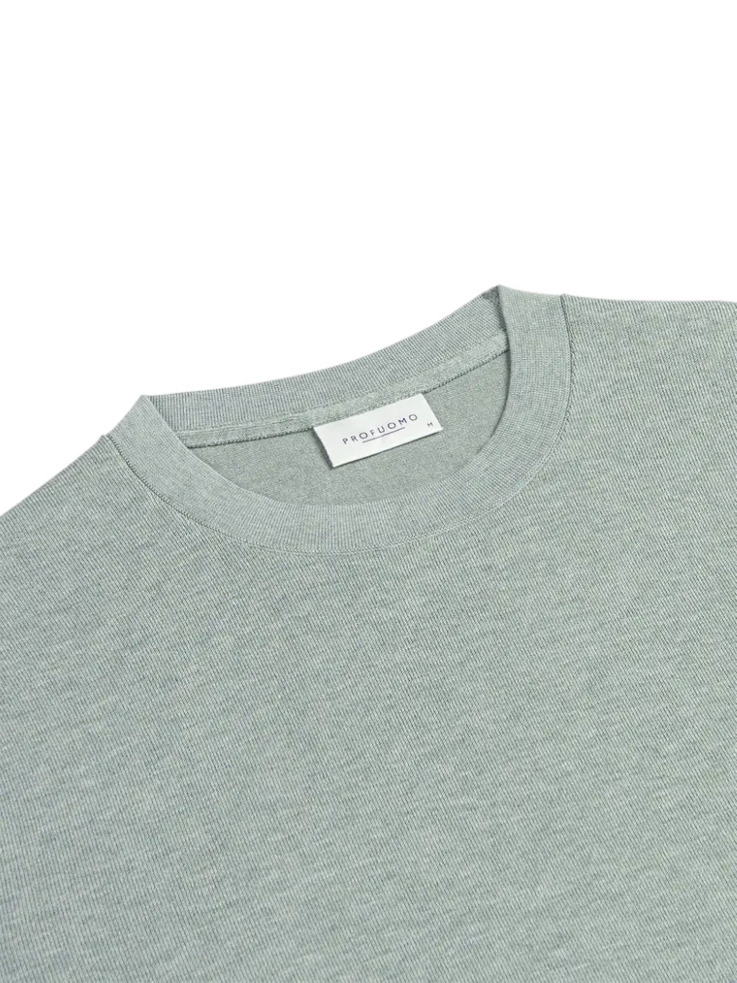 Profuomo Troyer grün,Basic,Lyocell,Unifarben,Rundhals,Lang,Regular Fit