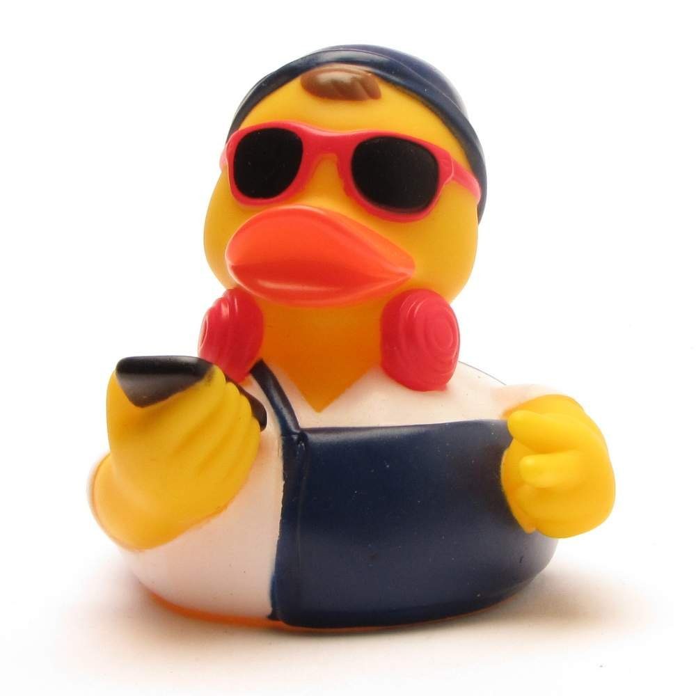 - Badespielzeug Quietscheente Badeente Duckshop - Hipster weiss