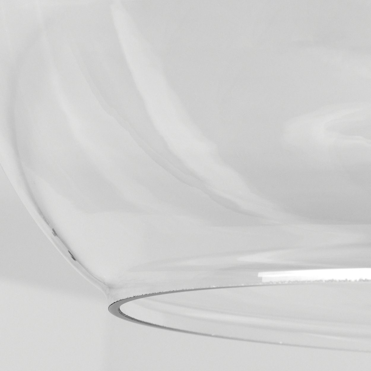 hofstein Deckenleuchte »Cardeto« moderne Glas Leuchtmittel, Retro/Vintage-Design mit ohne 1xE27 Leuchte aus aus (31cm), Deckenlampe in Schwarz/Klar, im Schirm Metall/Glas
