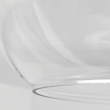 hofstein Deckenleuchte »Cardeto« moderne Deckenlampe aus Metall/Glas in Schwarz/Klar, ohne Leuchtmittel, Leuchte im Retro/Vintage-Design mit Schirm aus Glas (31cm), 1xE27