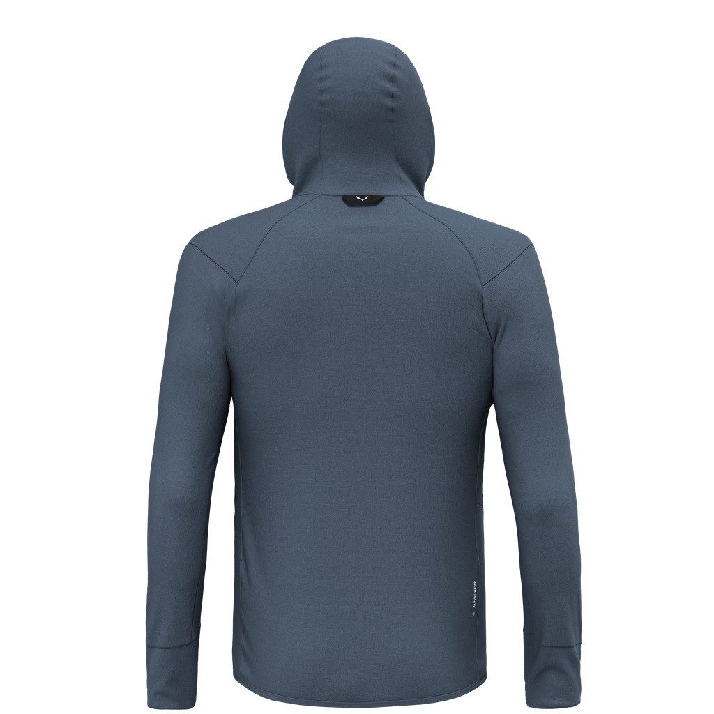 Salewa Fleecejacke Kletter-Kapuzenjacke Lavaredo Hemp (kühlender Tragekomfort) blau