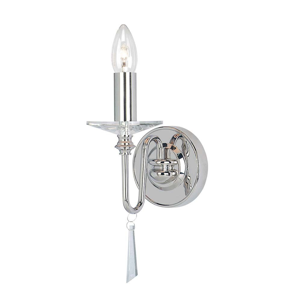 Elstead LIGHTING Wandleuchte, Leuchtmittel nicht inklusive, Wandlampe Leuchte Wandkronleuchter 1 flammig Kristall