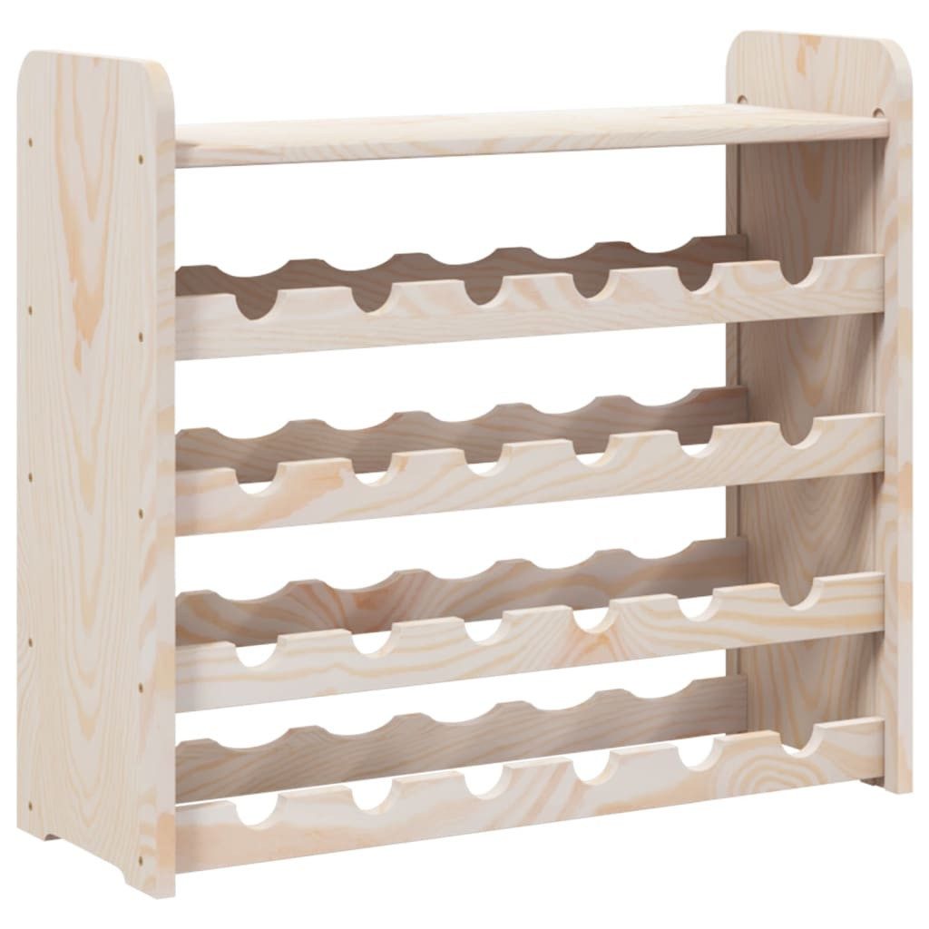 vidaXL Weinregal Weinregal mit Oberplatte 67,5x25x60 cm Massivholz Kiefer, 1-tlg.