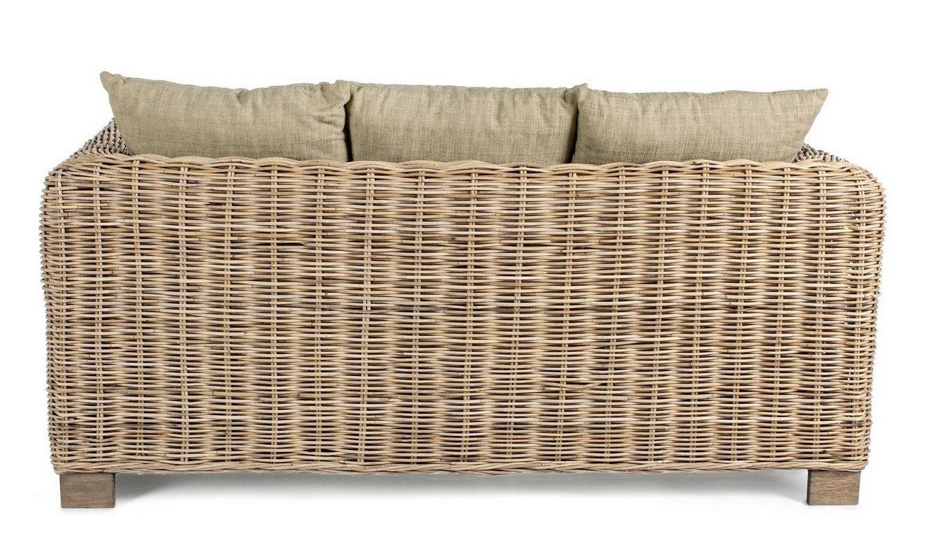 Sofa Rattan 162x90x83cm Natur24 Sofa Fortaleza Couch Polster Sofa