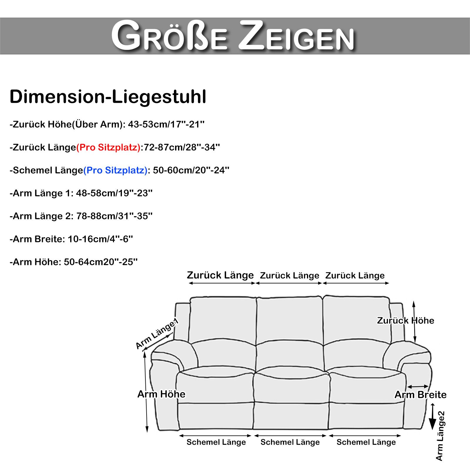 Rosnek Sesselschoner 8 tlg. Sesselbezug 3 Sitzer aus Samt Stretchhusse elastisch, Stretch sesselschoner mit armlehne, für relaxsessel und Fernsehsessel