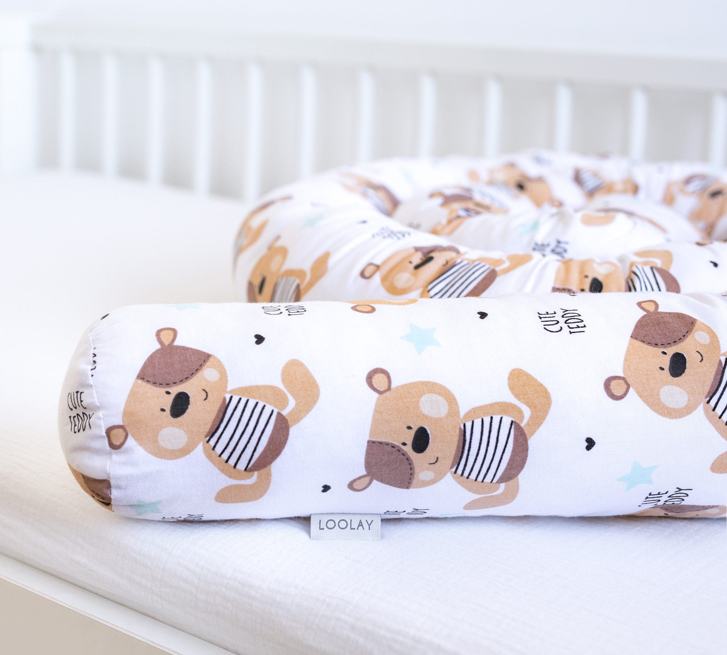Loolay Nestchenschlange TEDDY Bär Baumwolle Multifunktion Bettschlange Schl günstig online kaufen