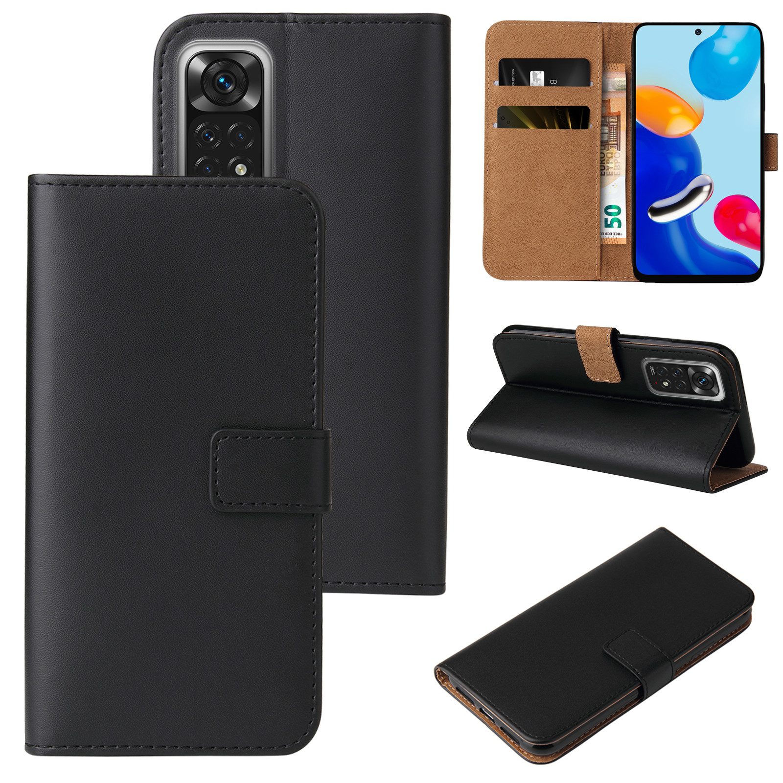 Tec-Expert Handyhülle Klapp Hülle für Xiaomi Redmi Note 11 6.43 Zoll, 6.43, Flip Case für Xiaomi Redmi Note 11