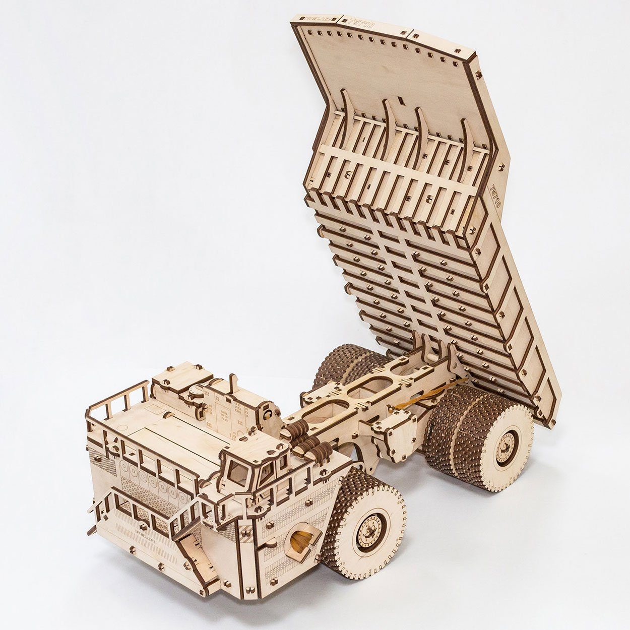 Belaz – Puzzleteile Großmuldenkipper Wood Modellbausatz Eco – 75710 Holz, mechanischer 3D-Puzzle aus Art