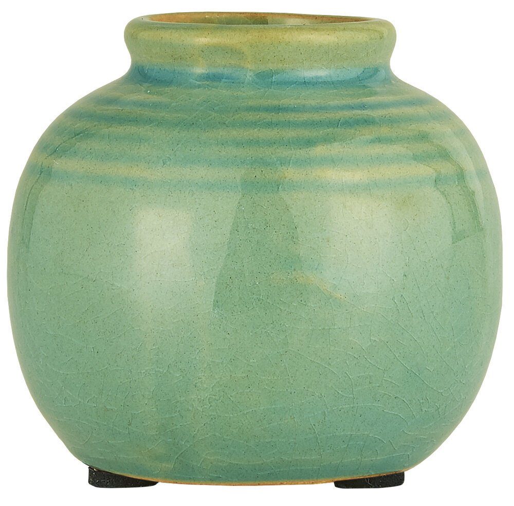 Ib Laursen Dekovase Mini Vase Rillen grün