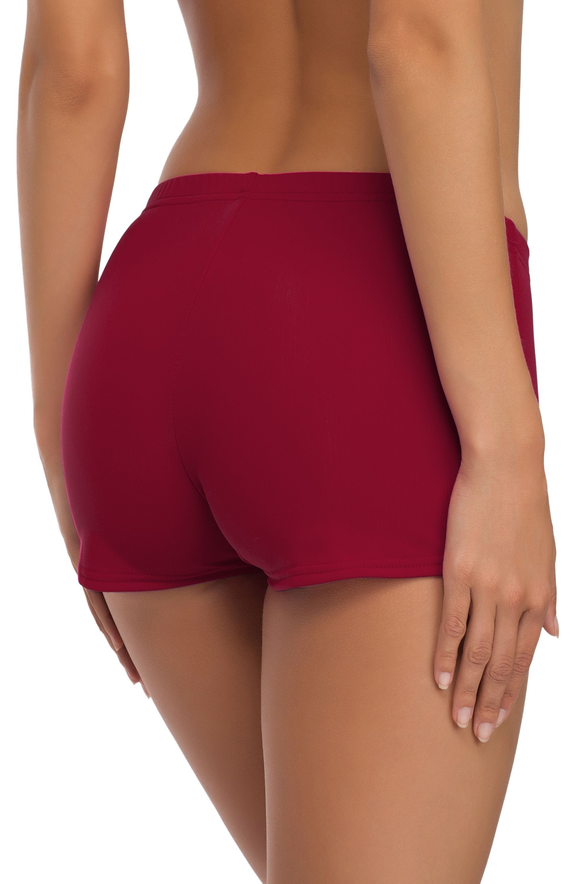 Damen Modell Badeshorts Badeshorts Weinrot Merry Style Bikinihose (4242) L23L1