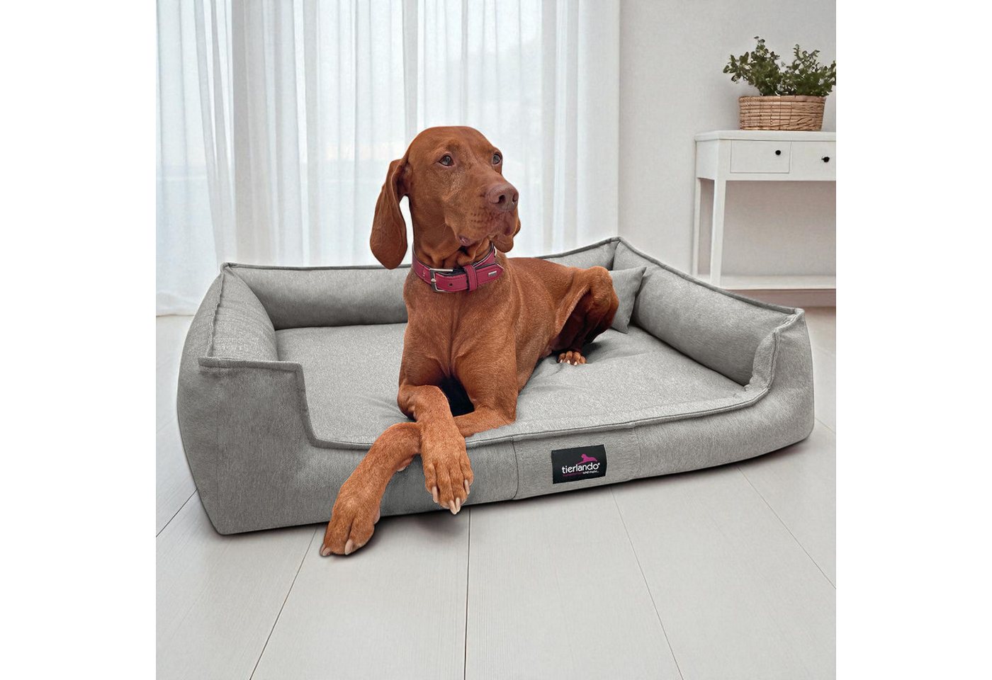 Thumbnail - tierlando® Tierbett Orthopädisches Hundebett GUSTAV SCANDI CHIC Große Hunde XL Hundesofa, Feuchtigkeitsresistent, ergono...
