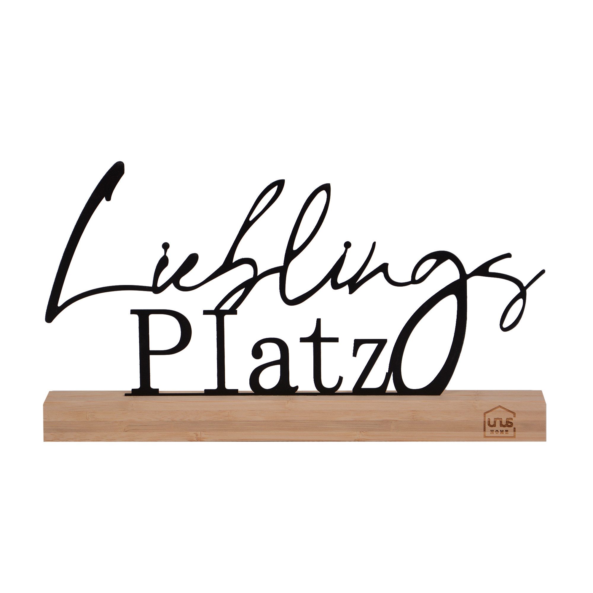 UNUS HOME Dekofigur UNUS Aufsteller Lieblings Platz schwarz (Aufsteller Lie günstig online kaufen