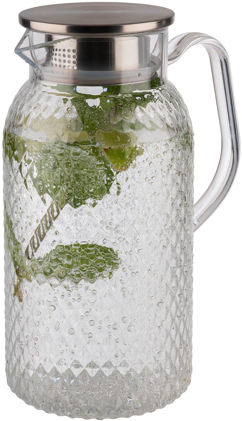 APS Wasserkanne Saft-/ Wasserkanne Ø 11,5 cm, 1,8 Liter, 1,8 l, (1-St), Deckel aus Edelstahl mit Silikondichtung